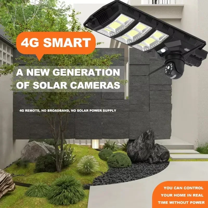 Integrated Outdoor LED Solar Lamp Street Solar Light Outdoor Solar Streetlight with V380 Pro Cctv Security Camera 4g Outdoor