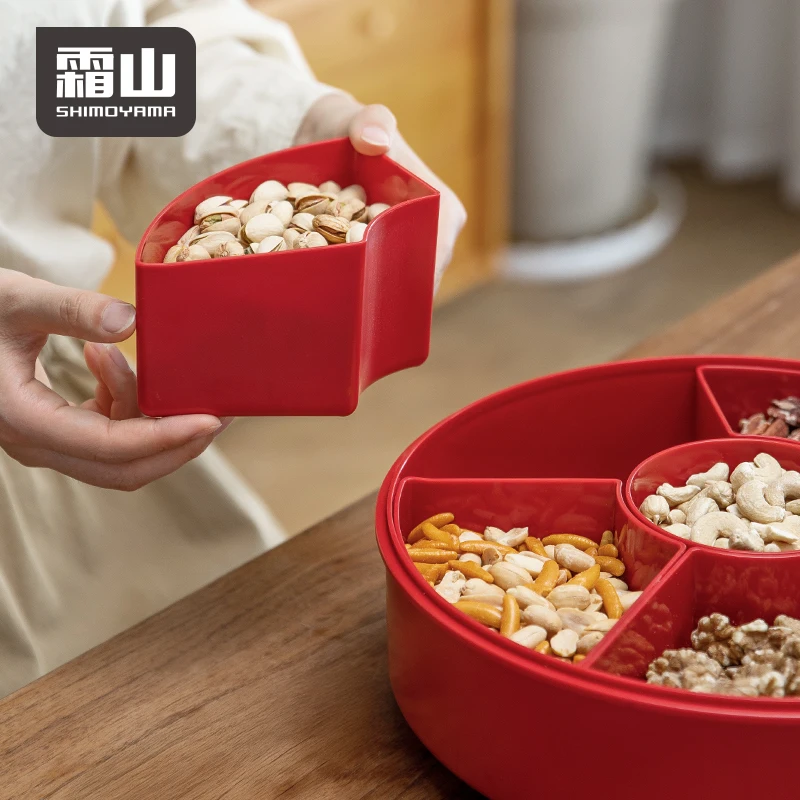 SHIMOYAMA Clear Snack Box Container With 6 Compartments