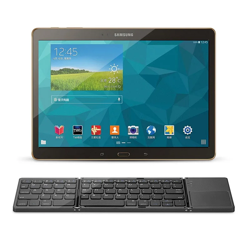 Three Foldable Touchpad Blue Tooth Keyboard for Ipad 3 Case