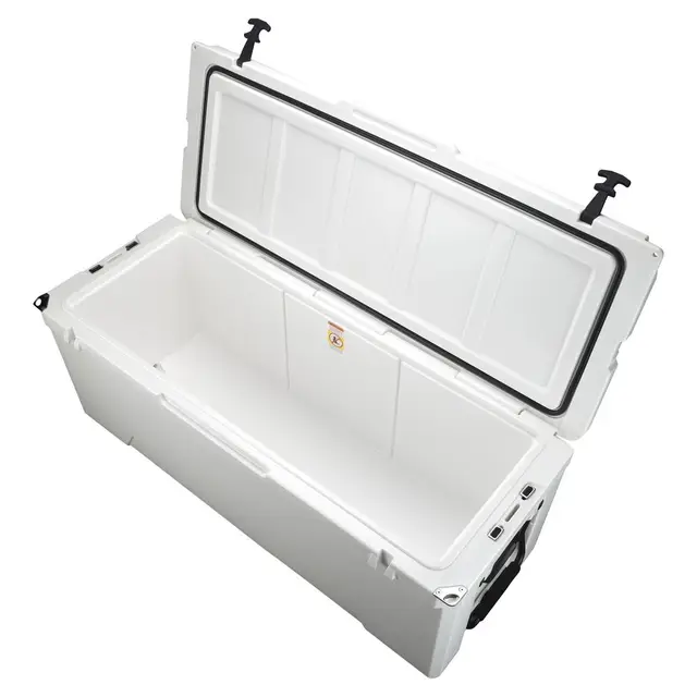 190qt Large Capacity Ice Box Rotomolded Plastic Wheeled Cooler Standard Ice Cooler Box For Sale
