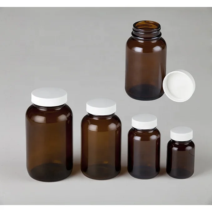 Large Capacity 10ml 50ml 100ml Amber Medical Glass Reagent Bottle Screw Cap Infusion Bottle