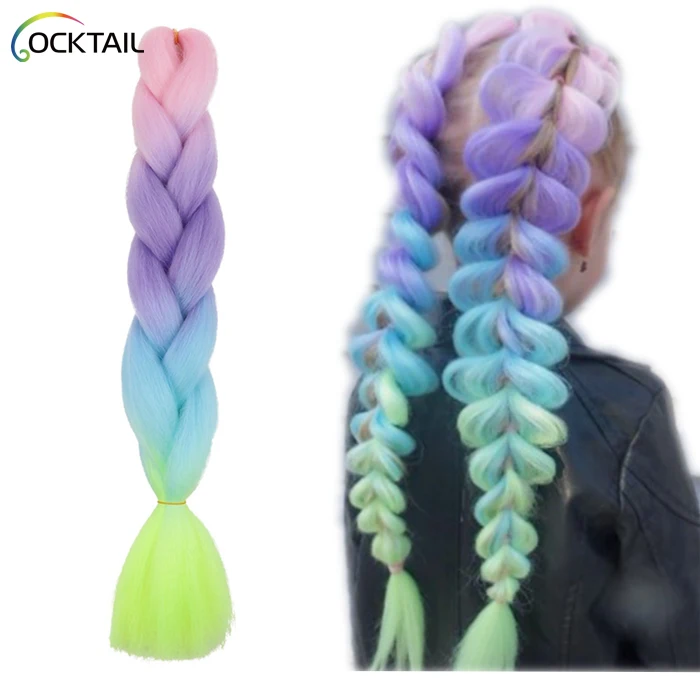 Free Sample 120 Colors Jumbo Braid African Box Senegal Twist Ombre Braiding Hair 24'' 48'' 100g All Colors in Stock