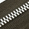 Dark coffee cloth+Silver teeth