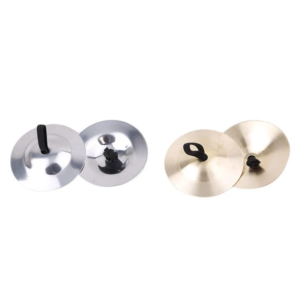 2 PCs  Copper Finger Cymbals Small Finger Cymbals Belly Dancing Mini Cymbals