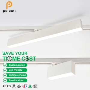 Modern 138mm*33mm COB Track Floodlight White/Black LED Ceiling Magnetic 90° Rotatable Aluminum for Indoor Use Home Mall Office