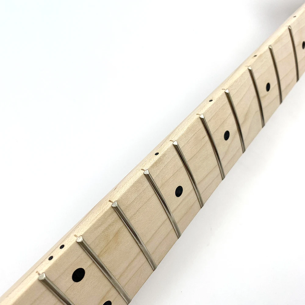 Custom 22 Frets Unfinished Canadian Maple Neck Nature DIY Blank  ST TL Electric Guitar Neck with Paddle Headstock