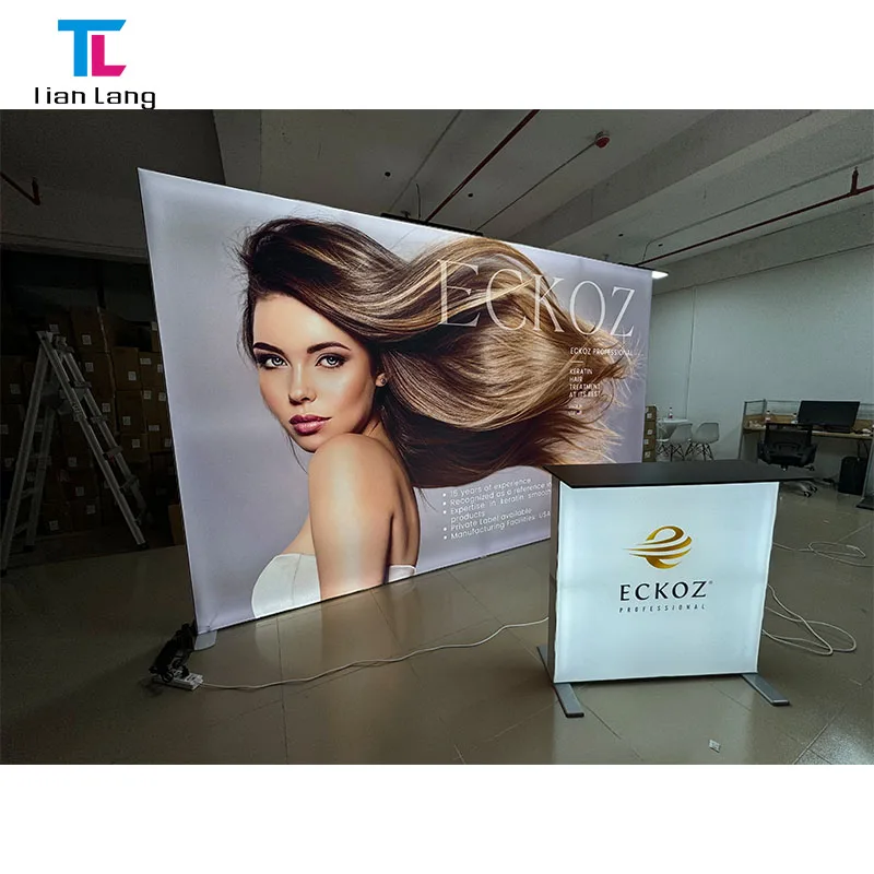 10x8ft Aluminum Profile Modular Portable Silicone Edge Backlit Fabric Displays SEG LED Lightbox Frames