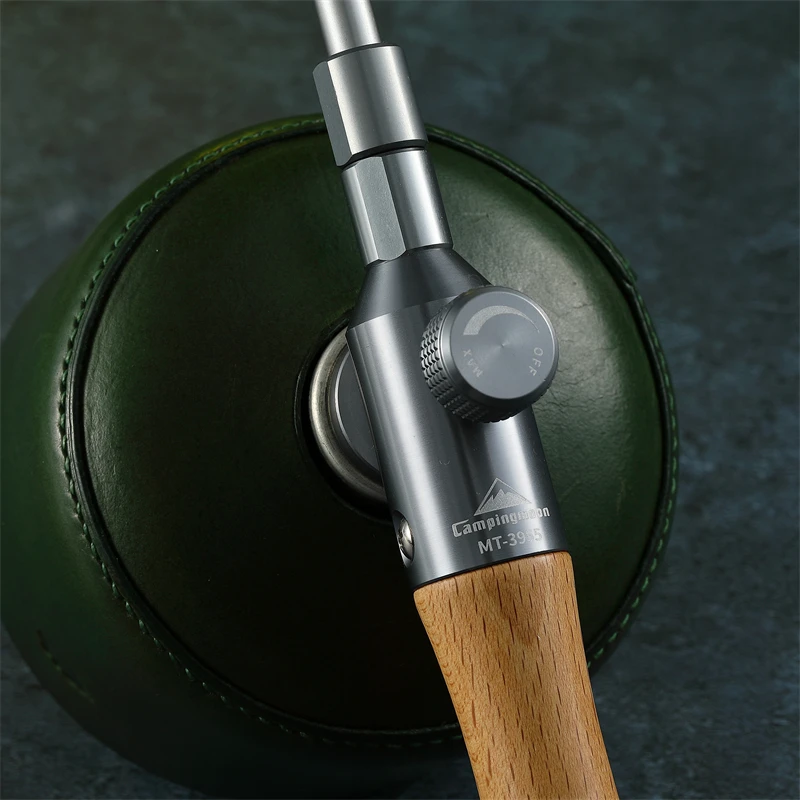 CAMPINGMOON Holzgriff, klassische abnehmbare Gasbrenner, starke Leistung, Brenner, Zünder, 12000 kcal, 360-Grad-Nutzung, Flammenpistole, Camping, Grillen – Detail 7