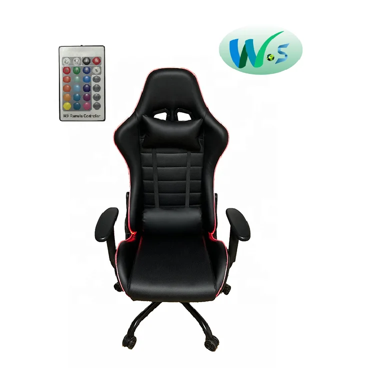 
WS08 в наличии, Лидер продаж, игровой стул RGB со светодиодной подсветкой, OEM, в наличии, Гоночное офисное игровое Кресло со светодиодной подсветкой, RGB-динамик, выбор 