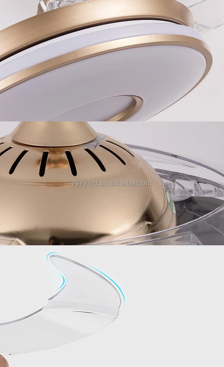 Room Ceiling Retractable Fan, LED, 6-Speed - detail 6
