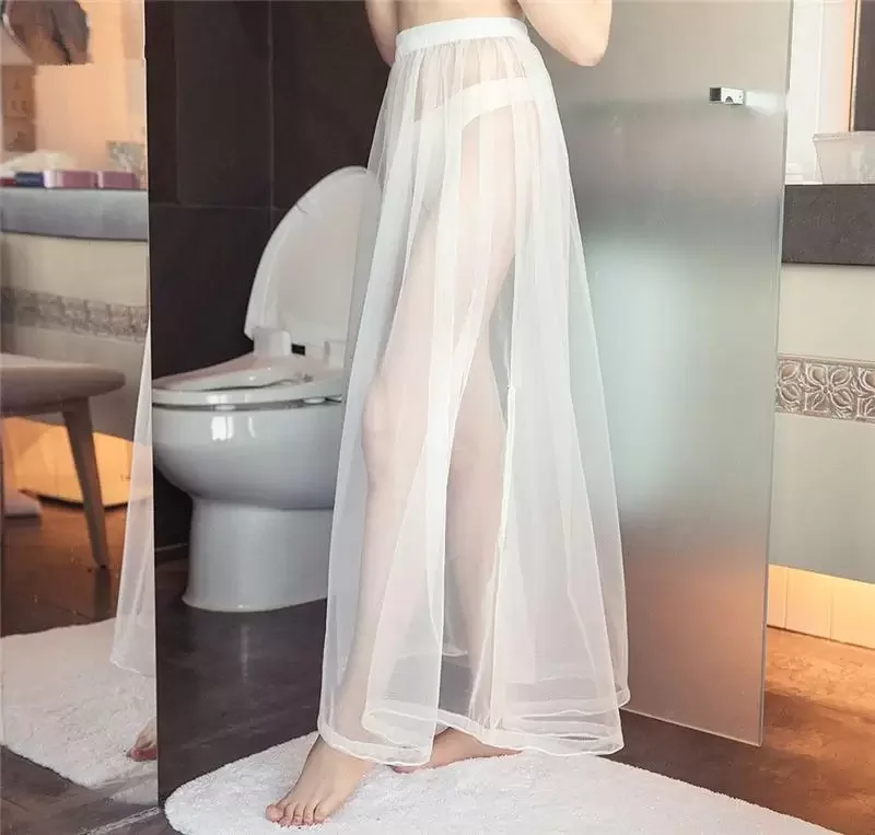 2023 New Design Bridal Wedding Dress Toilet Petticoat Elastic Waist One Layer Soft Tulle Skirt Underskirt Save You From Toilet