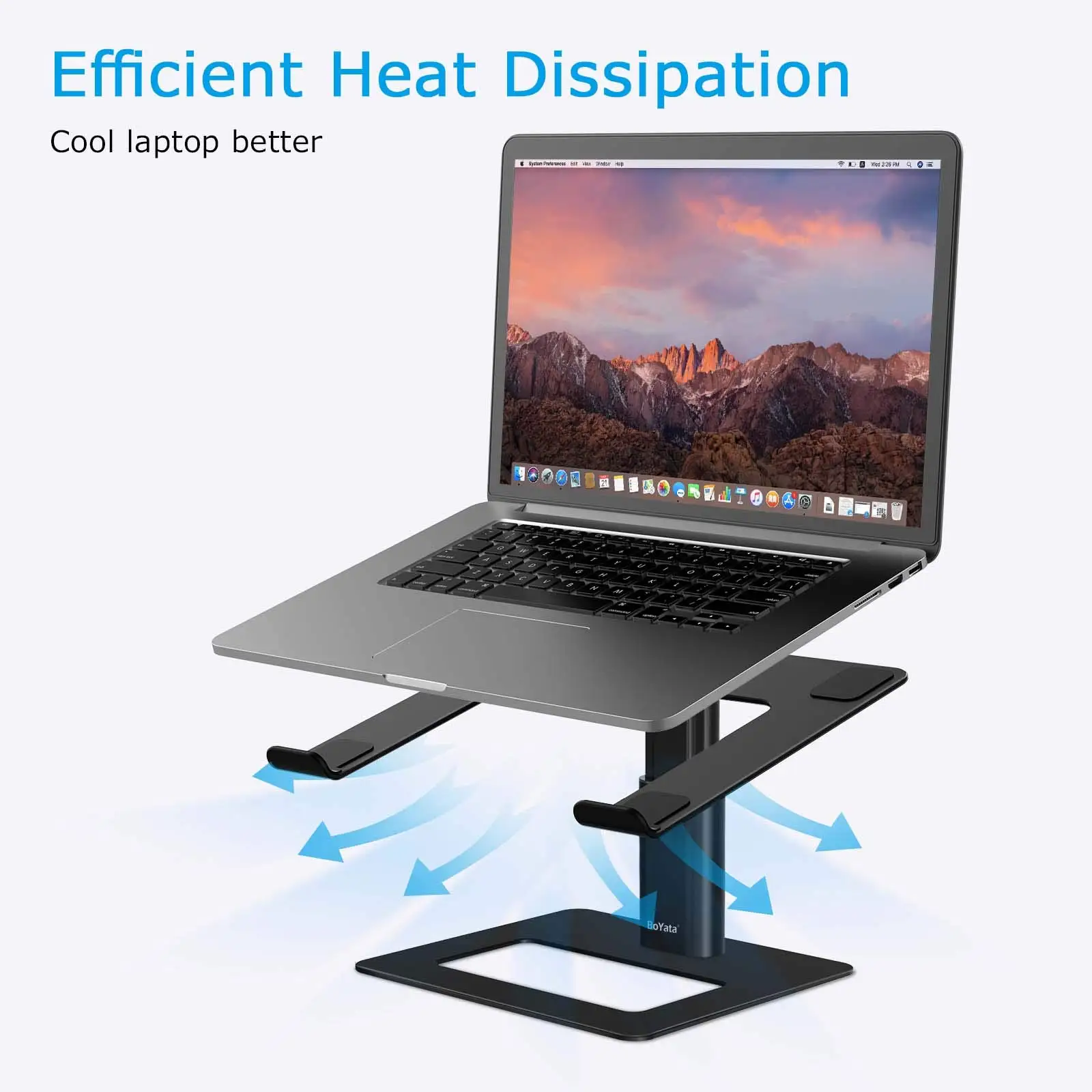 Supporto per laptop pieghevole Supporto per laptop regolabile in lega di alluminio antiscivolo