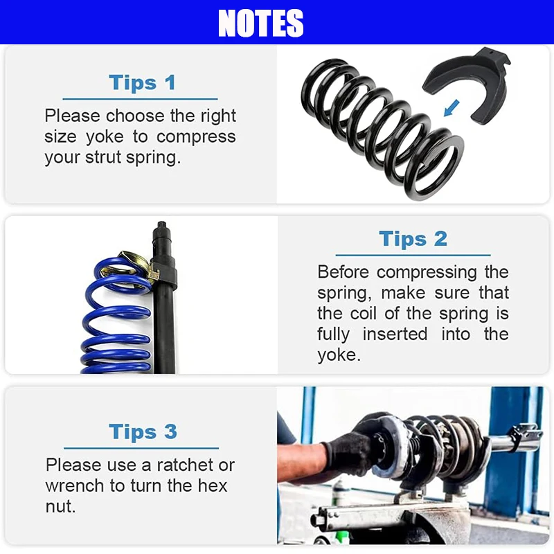 thumbnail image 2 of Strut Spring Compressor Motorcycle Spring Compressor Tool - Heavy Duty Strut Remover For Motorcycle Suspension Repair & Maintenance Shock Absorber Tool 2 of 13