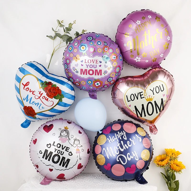 Happy Mothers Day Foil Helium Balloons Set Love Balloon Mothers Day Mom Birthday Party