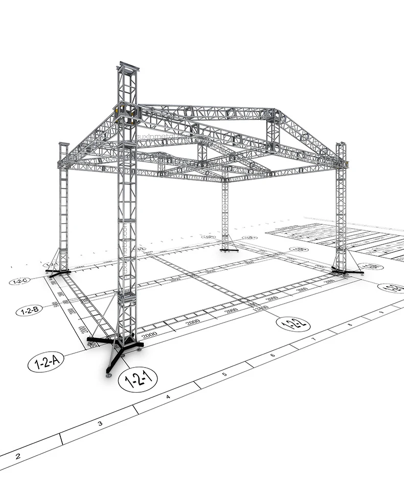Stage Rack Builder 300X300mm Aluminum Truss Outdoor Event Stage Platform for Exhibition ...
