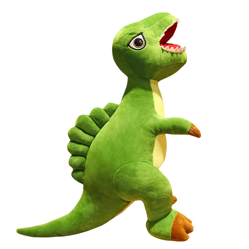 DolliBu - Animal de peluche de dinosaurio de peluche, dinosaurio verde  abrazable, adorable juguete de peluche de dinosaurio, lindo regalo  prehistórico