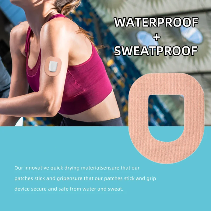 10PCS CGM Sensor Patches Waterproof Sweatproof Comfortable Black