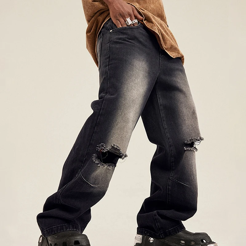 Shop High-Quality Men's Jeans with Vintage Distressed Design