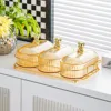ขาตั้งหมีทอง - จานรูปไข่สีเหลืองอำพัน - 3 ช่อง