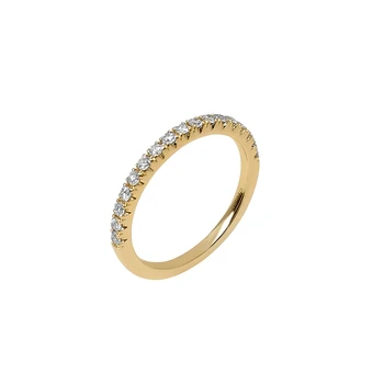 Genuine 14K Gold Natural Diamonds Band Ring Wedding Jewelry 14k Real Gold Ring With Nature Diamond