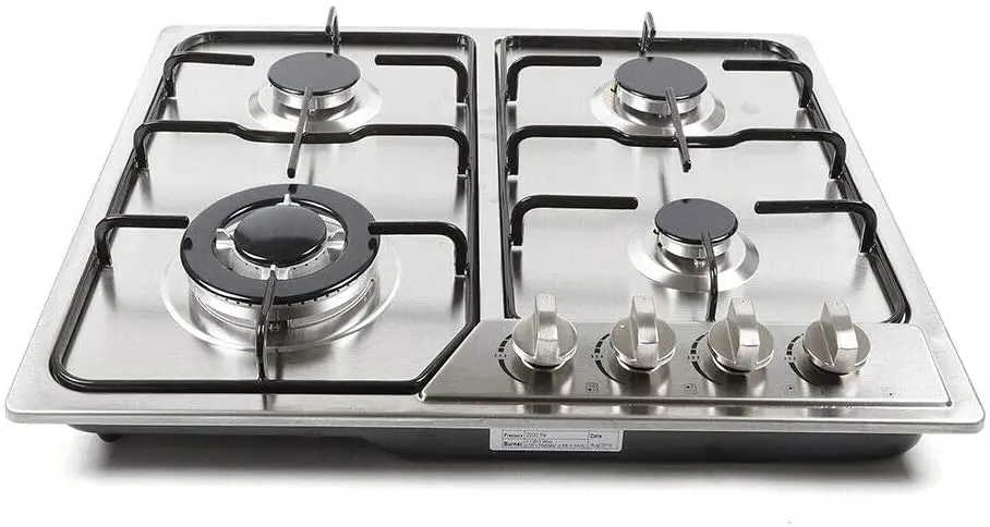 Built in 4 burner 110 v Stainless Steel Gas Stove Household Hob Gas Cooktops Surface Kitchen Utensils and Free Conversion