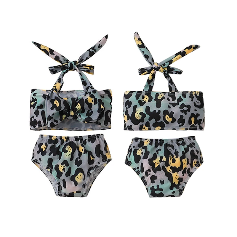 Оптовая продажа персонализированные новые дизайнерские милые детские купальники из двух частей для девочек-подростков Детские