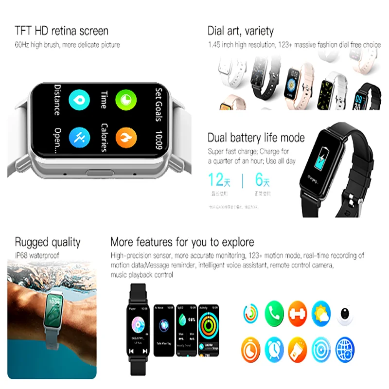 Z165 Smart Watch Advanced Health Monitoring Fitness