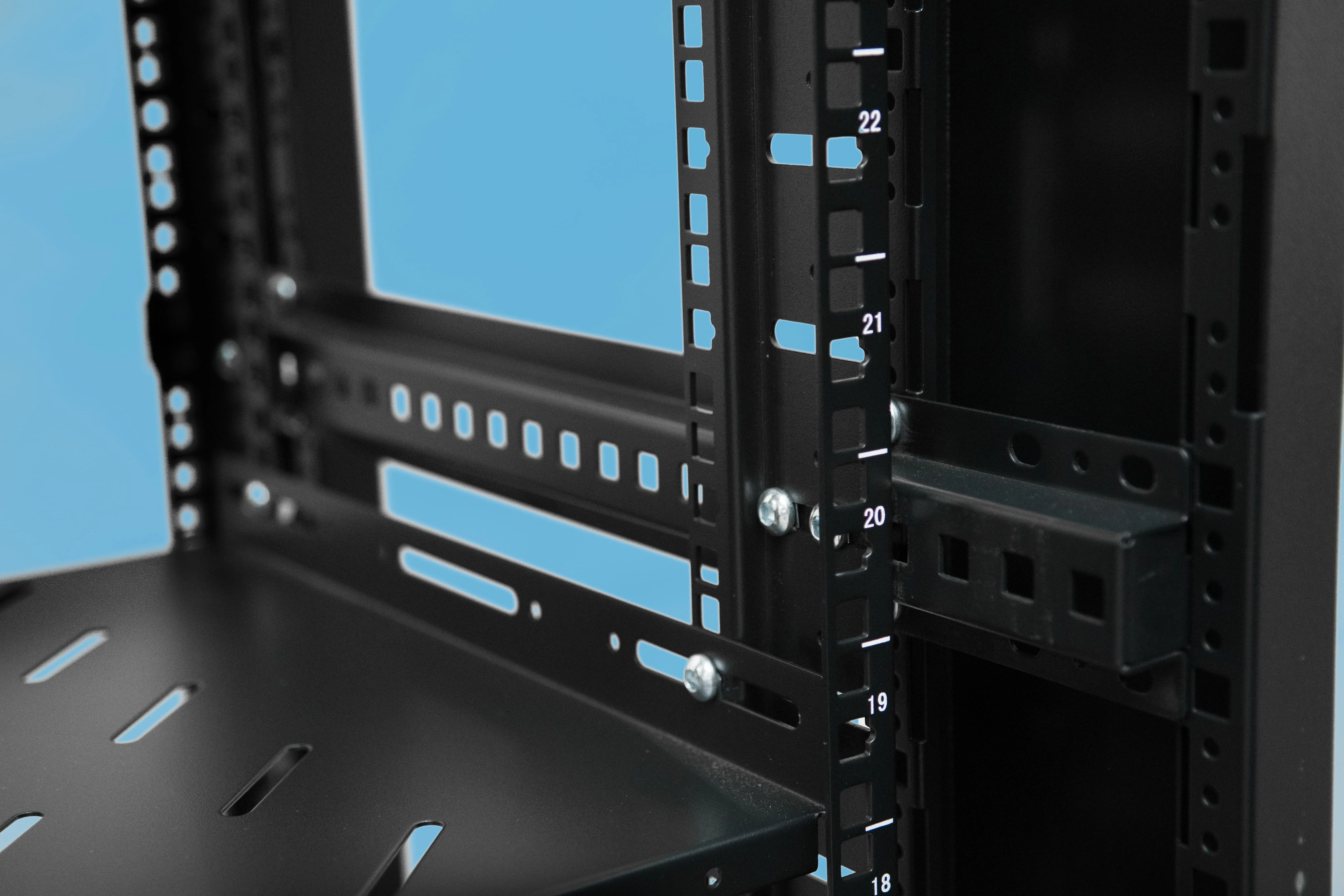 42u Network Open Rack Switch Enclosure Sturdy Welded Frame Structure Outdoor Server Rack Network Server Cabinet Rack