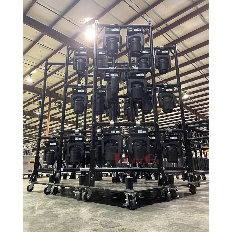 Adjustable Height Flyable Black Aluminum U Torm Lights Ladder Truss