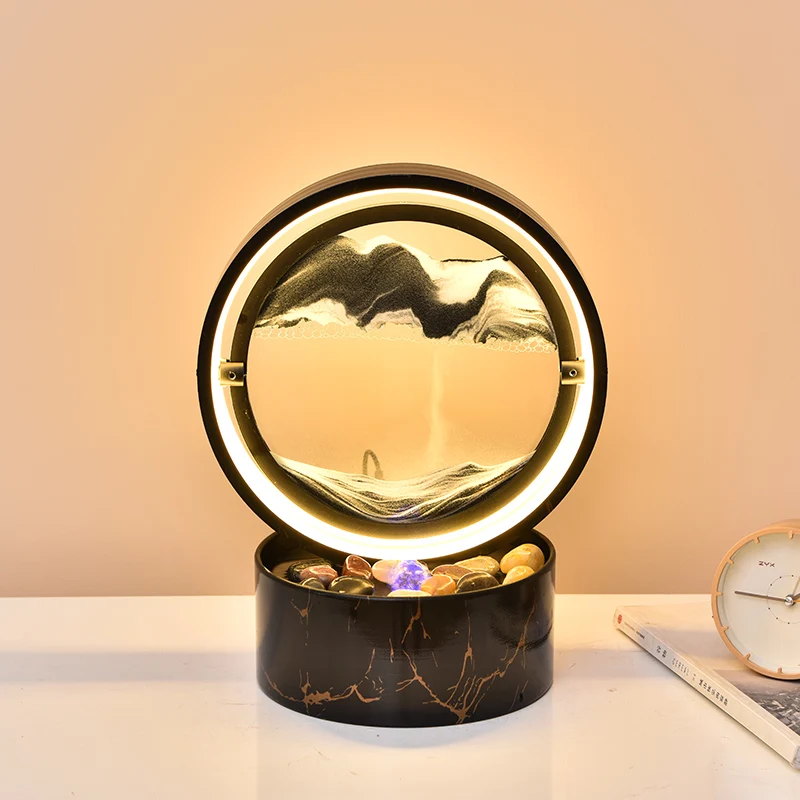 Креативные 3d стеклянные песочные часы в движении, движущаяся Песочная рамка, художественное изображение, текущий подарок, украшение фонтана