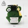 Cappello da medico nero, rana verde scuro, carta H