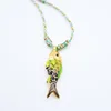 Collier poisson vert foncé