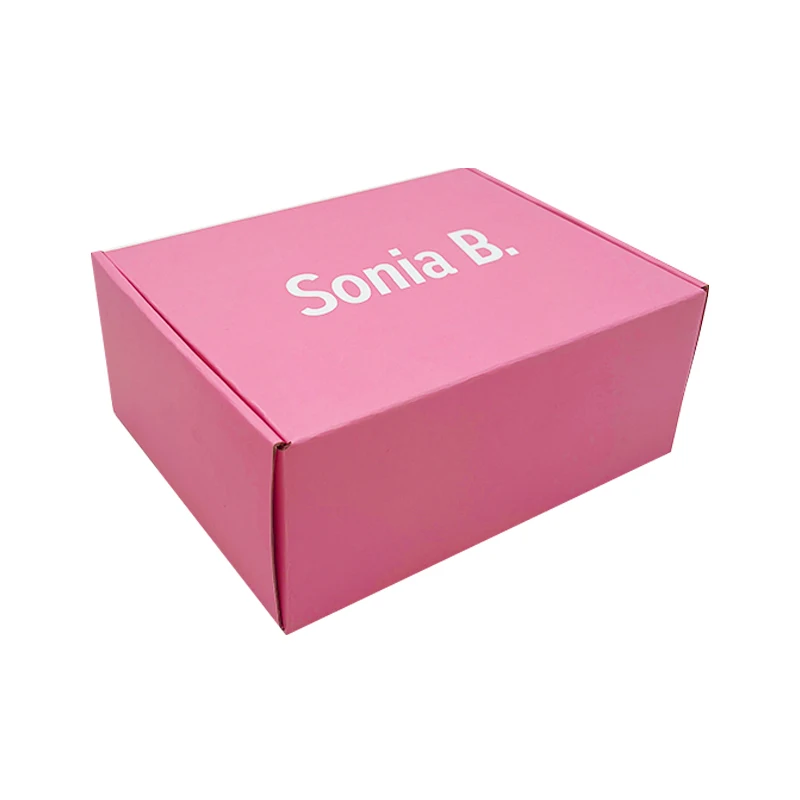 Custom Logo Cardboard Cartons Shipping Mailer Box Pink Cosmetic Set Cosmetics Mailing Skin Care Corrugated Packaging Boxes