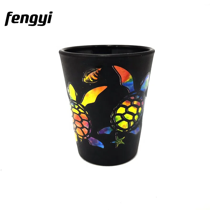 Personalized Blue Frosted Beer Bottle Top Shooter Shot Glass Buy