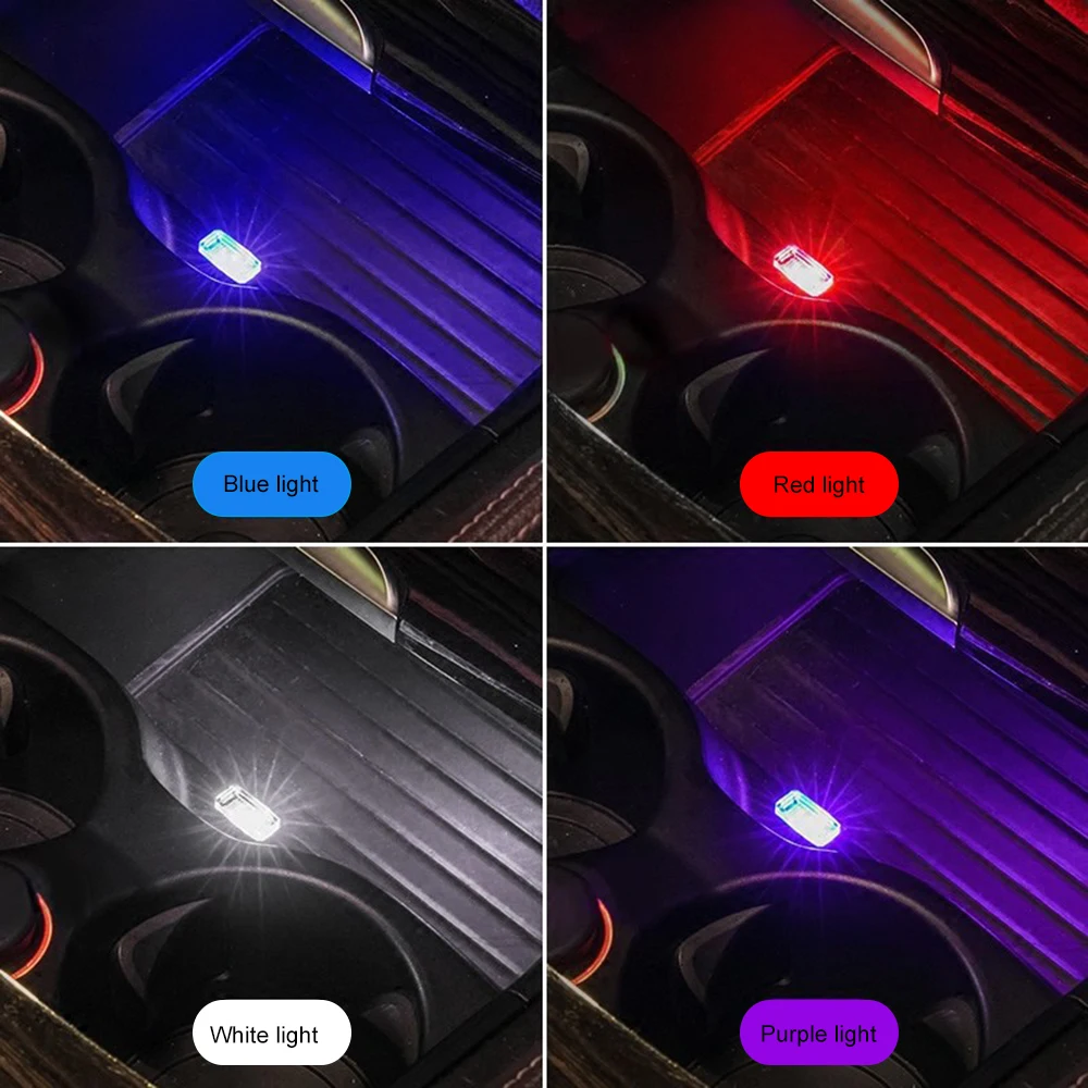 Mini LED Car Light Auto Interior USB Atmosphere Light Plug and Play Decor Lamp Emergency Lighting PC Auto Products Car Accessory