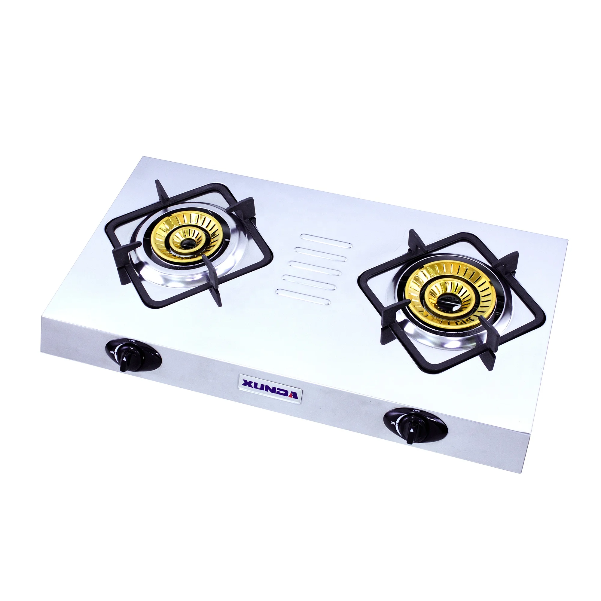 Xunda Lpg 2 Burner Gas Stove Spare Parts Kitchen Travle Stove Portable