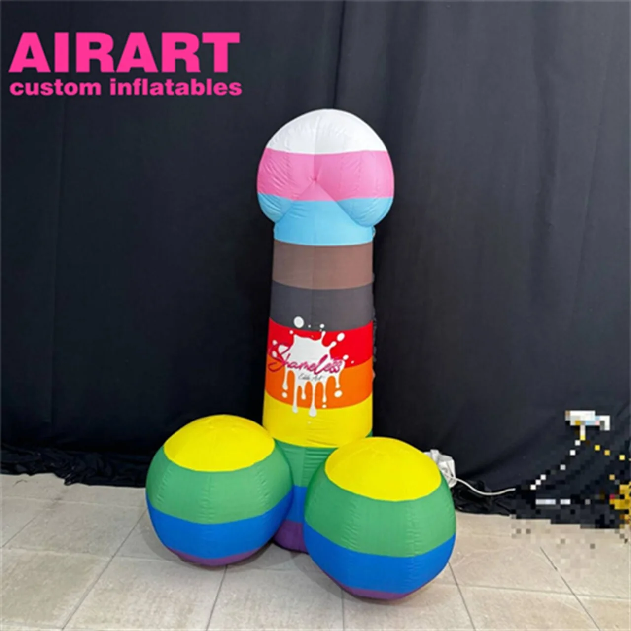 2 Meters Colorful Inflatable Penis, Custom Inflatable Decorative Product Penis Ball