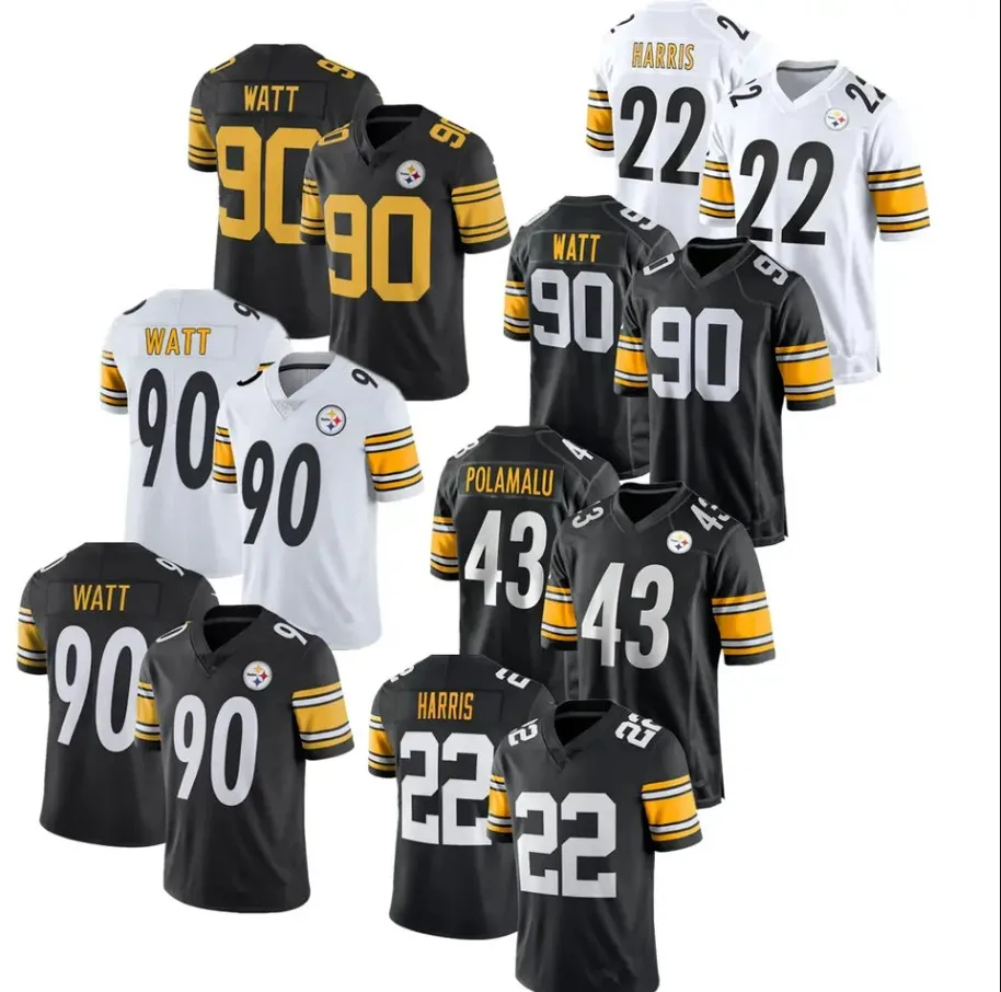 Wholesale Pittsburgh Jerseys 90 T.J. Watt 22 Najee Harris 10 Trubisky 43  Polamalu Stitched USA Football Sport Shirt Top VP Limited Jerseys From  m.