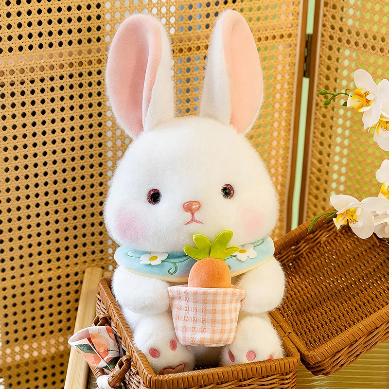 Mascotte Lapin Carotte 2 En 1 - Peluche 35 Cm Avec Housse à Fermeture Éclair - Jouet Éducatif Interactif Pour Tout-Petits