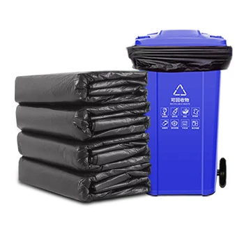 Wholesale Large Black Hotel Garbage Bag Extra Large Thickened Commercial Catering Household Trash Bags with Sanitation Property