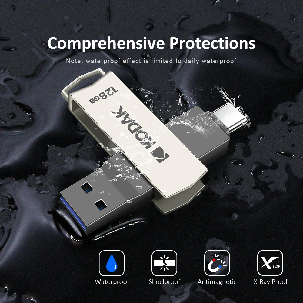 Wholesale KODAK Dual USB 3.1 Flash Drive K273 Type C 16GB 32gb 64gb 128gb 256GB usb3.1 pendrive flash disk Memory Stick Type C