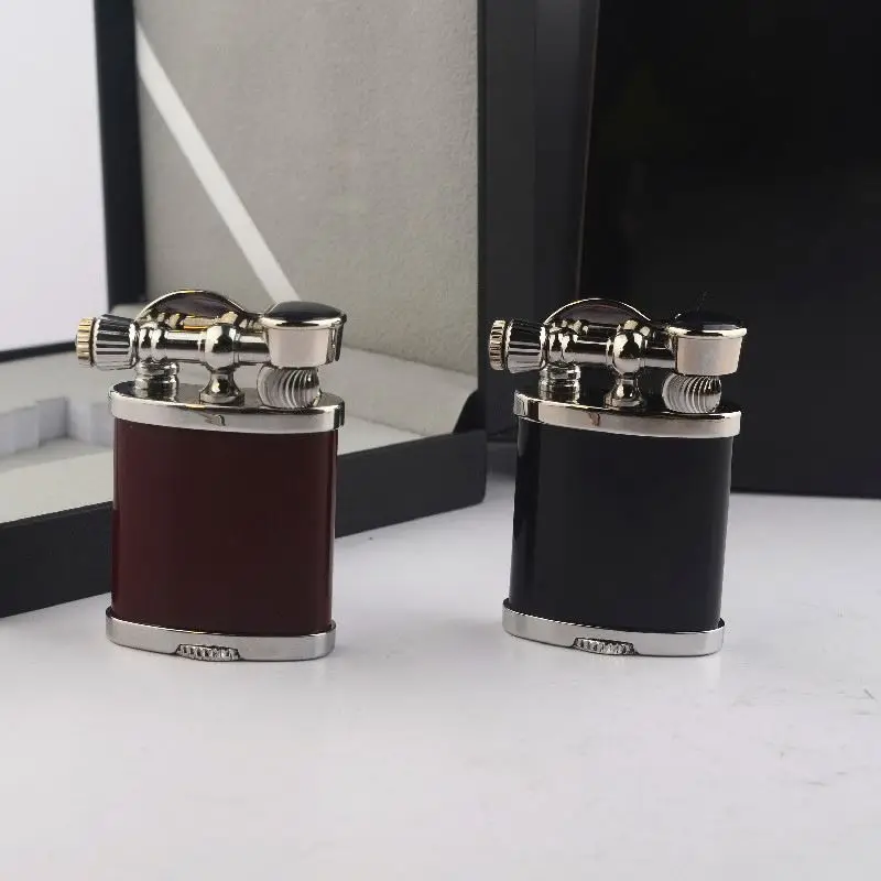 Классическая роскошная мужская Подарочная Кремниевая Медная настольная металлическая сигарная зажигалка