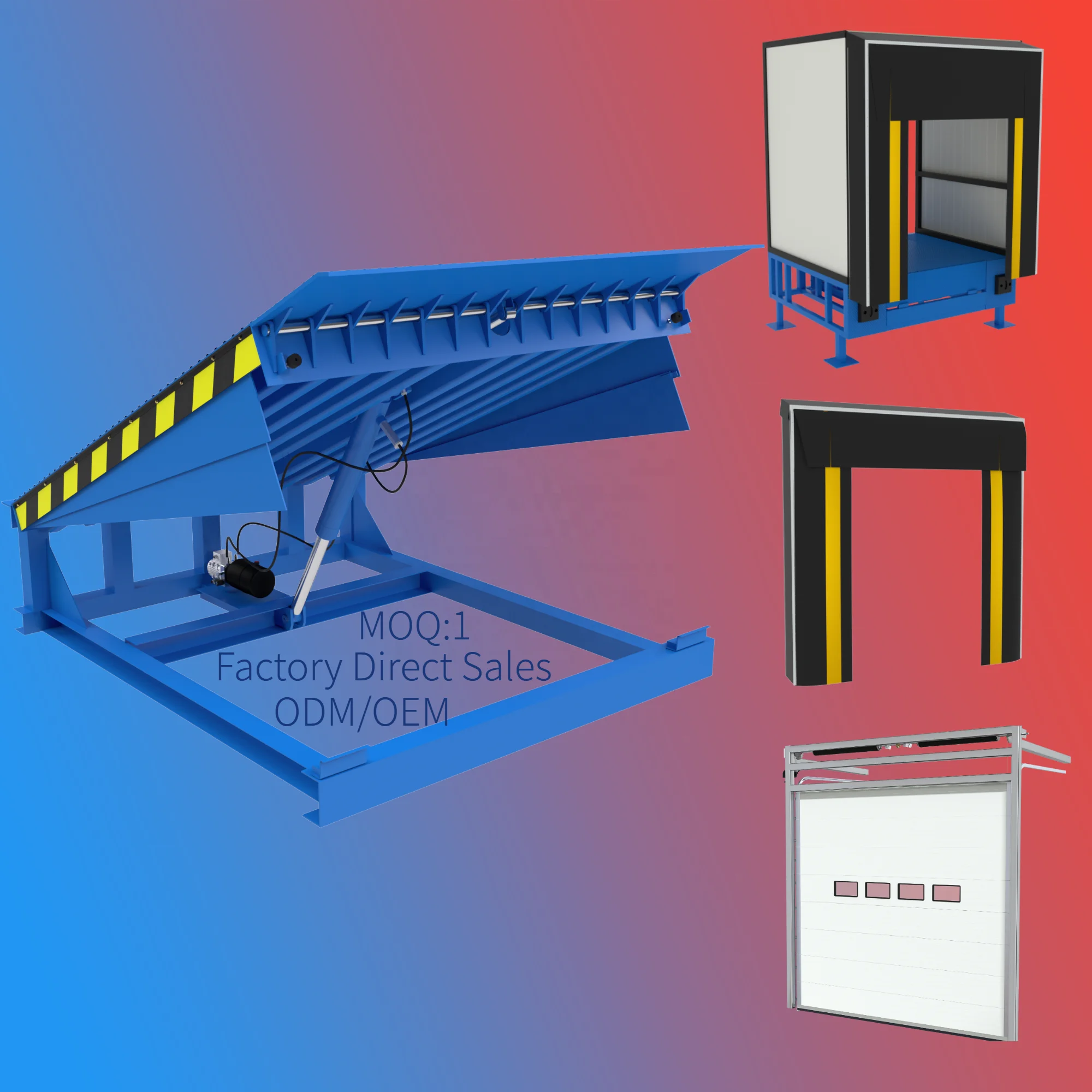 40ft Heavy-Duty Container Loading Ramp for Rear Load New Forklift Truck Loading Unloading System Dock Equipment for Retail