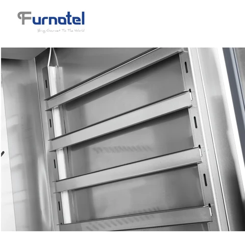 Double Temperature Hot and Cold Mobile Food Warmer Holding Cabinet Food Trolley for School and Hospital