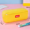 Yellow canvas pencil case