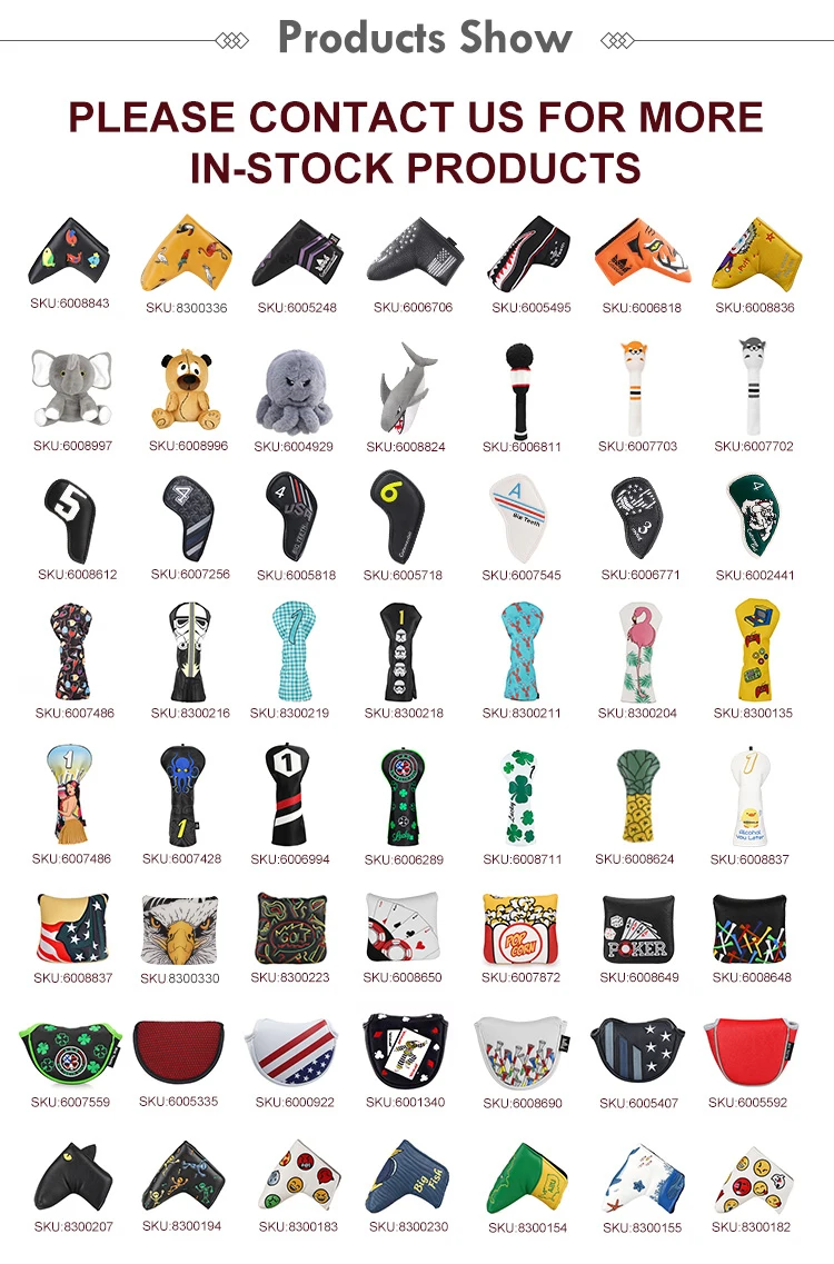 New Design Golf Head Cover Pu Leather Golf Wood Club Covers Beer Golf