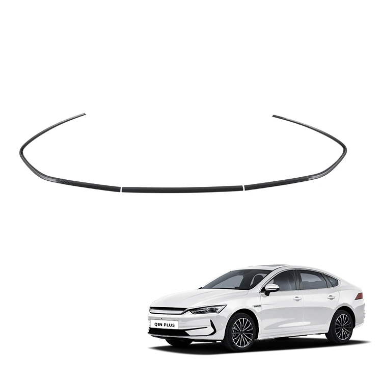 Auto Medium Mesh Trim for BYD Qin Plus Accessories ABS Carbon Fiber Pattern Radiator Grille Modified Trims Exterior Accessory