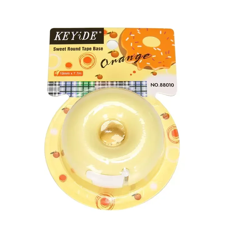 Hot sale 3% discount promotion Candy Color Sweet heart Donuts Tape Dispenser with Tape/Circle cake cutter/Donuts tape cutter
