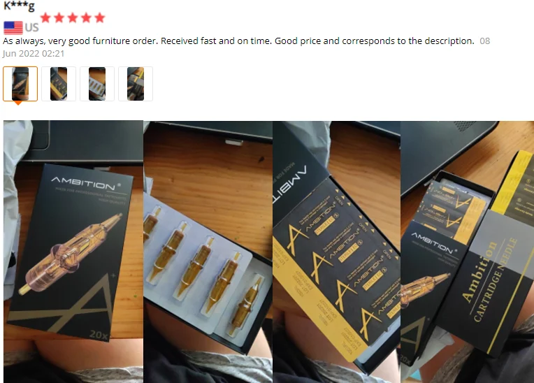 Ambition Glory 20pcs 0.25mm 0.3mm 0.35mm Rl M1 Rm Rs Tattoo Needles