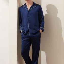 custom 2pcs set long sleeve mens 100% Silk pajama silk private label mens pajamas set NO 5